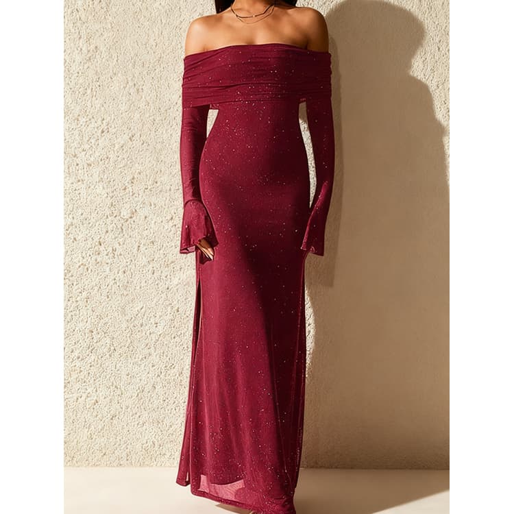 New Fashion Sexy Suspender Dresses Long Solid Color Fishtail Dresses
