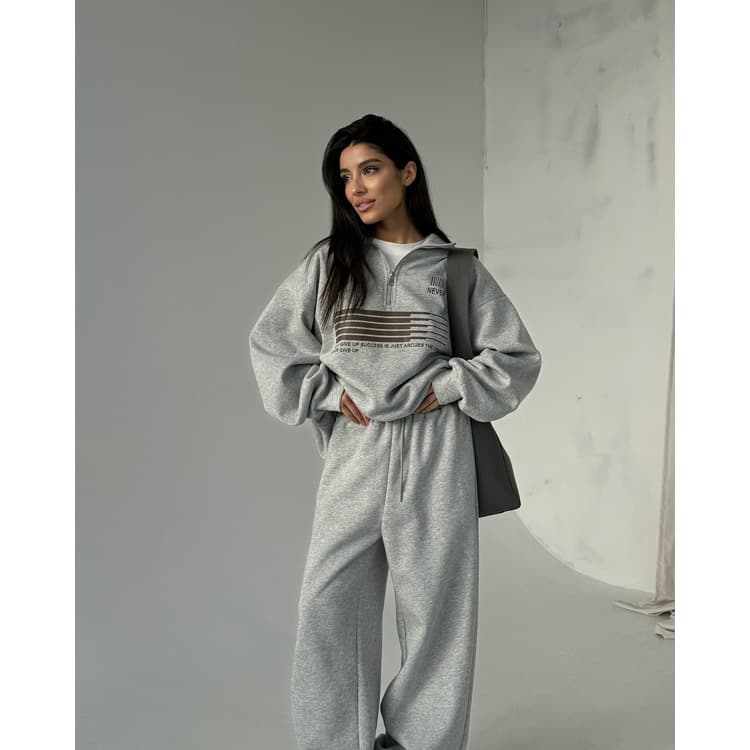 Long Sleeve Sweatshirt Custom logo Simple Winter Printed Set Wholesale Solid Color Drawstring Pants Factory Direct
