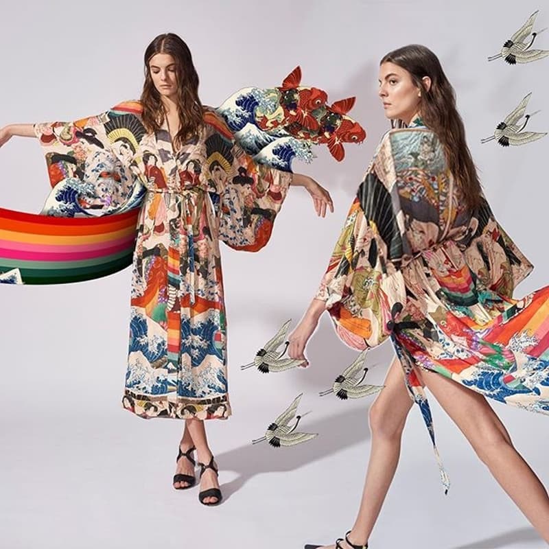 Beach Wear Cover up Summer Dresses Beach Beach Dress Cover up Japanese Kimono
