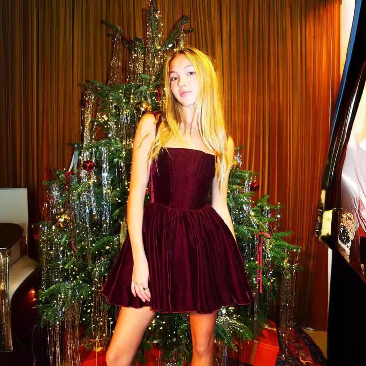Christmas Sexy Velvet Bodycon Dress Women Solid Color Off Shoulder Sleeveless Waist Cinching Club Mini Dress