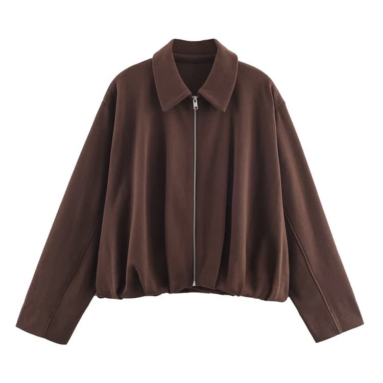 Wenshuo Collared Zip Top Wholesale Solid Color Trousers Custom logo Simple Workwear Set Factory Direct
