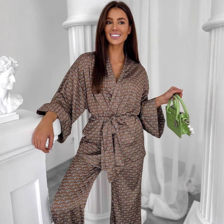 Sleek Simple Pajamas Custom logo Loose Simple Pajamas Factory Directly Stylish Solid Color Pajamas Wholesale