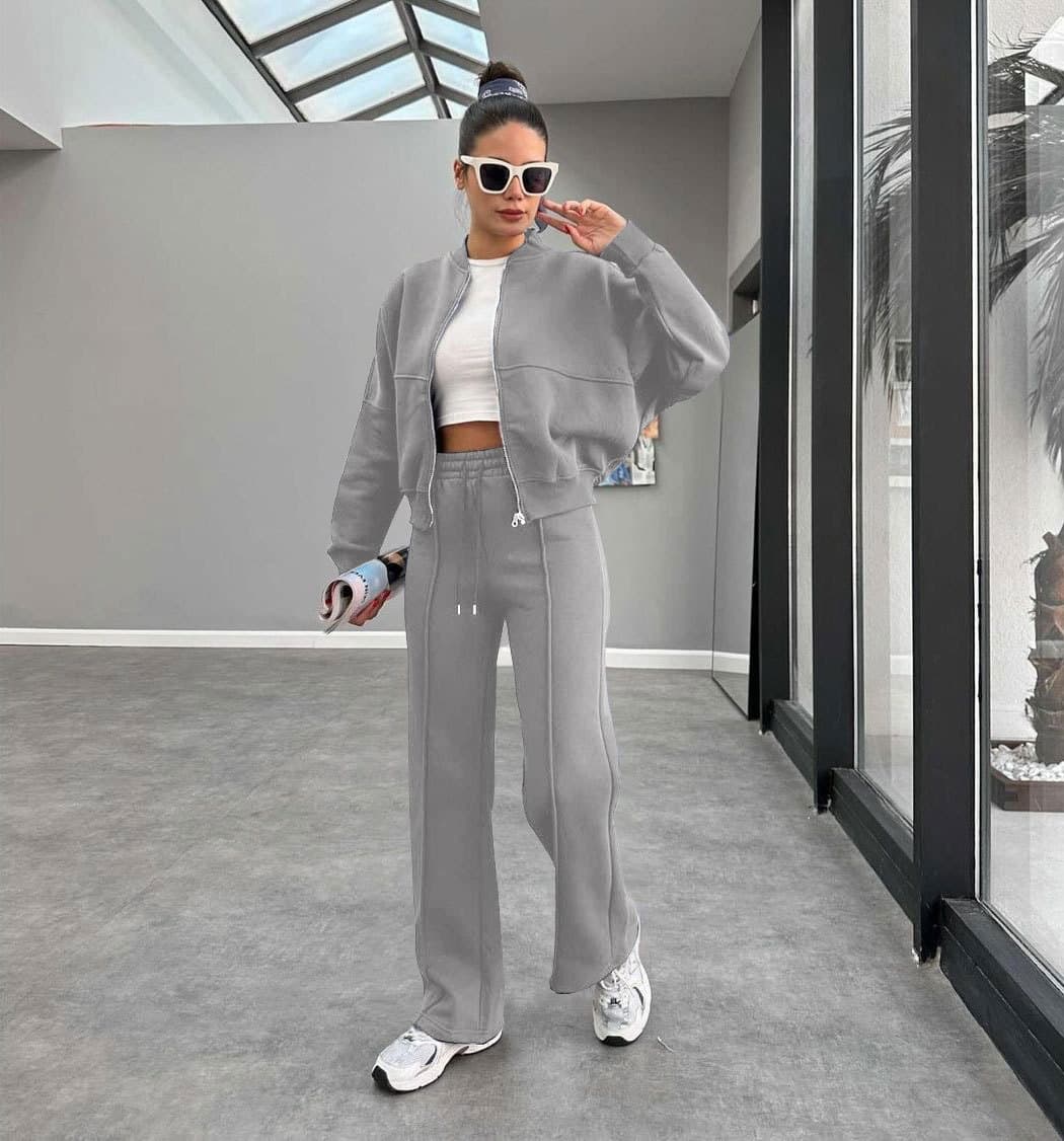 Solid Color Trousers Factory Directly 2025 Designer Sportswear Wholesale Fashion Casual Women Suits Manufacturer