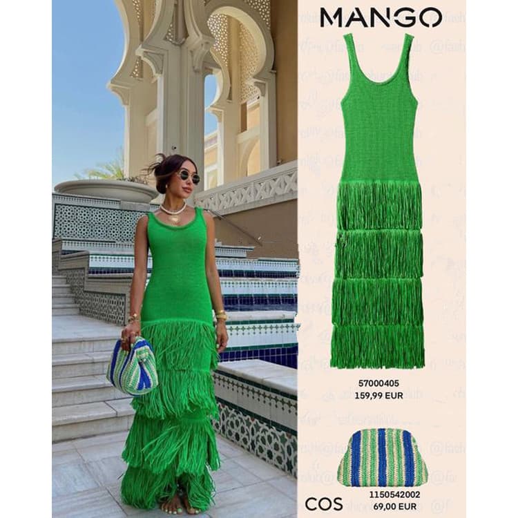 Summer New Arrival Solid Color Knit Dresses Fringe Knit Spaghetti Strap Dresses