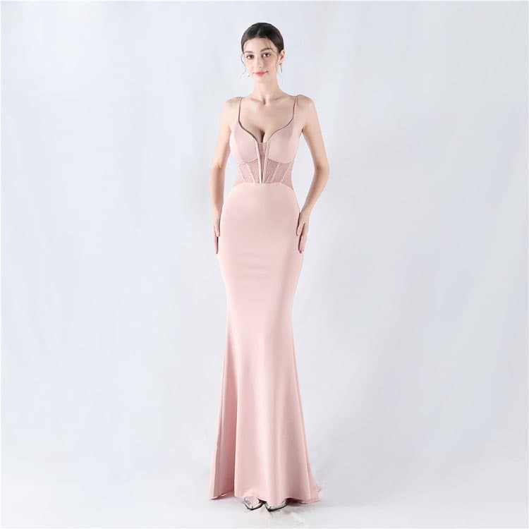 Sexy Waisted Fishtail Skirt Custom logo Ruffled Evening Dress Directly Sling Solid Color Long Skirt Wholesale