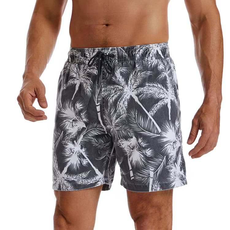 Wholesale Quick Dry Beach Pants Coconut Print Casual Shorts