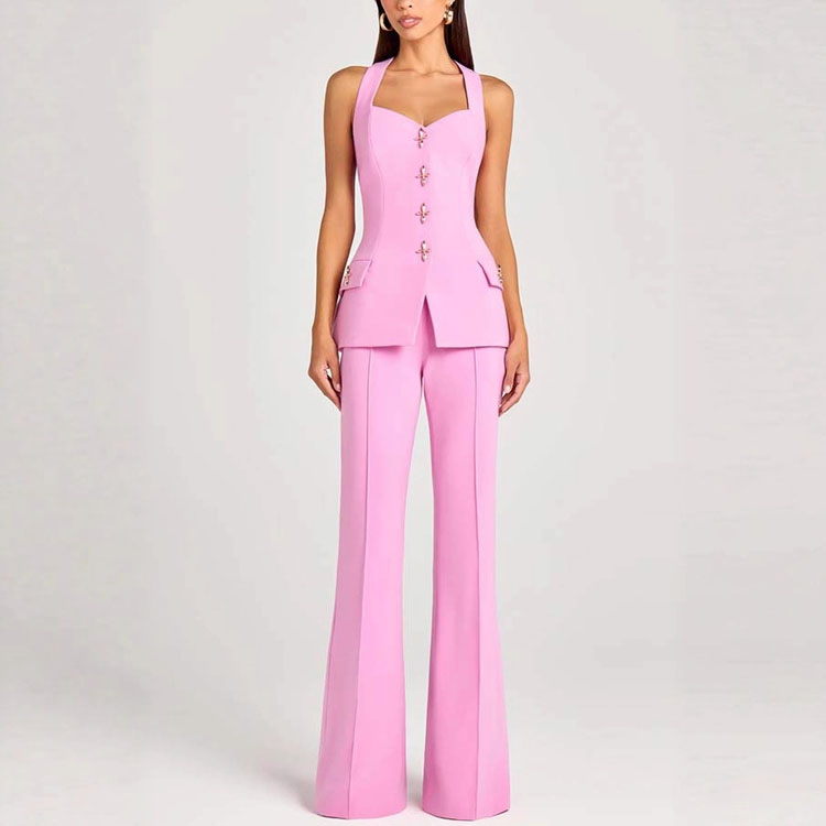 Fashion Women 3 Piece Suit Wholesale Lapel Long Sleeve Suit Factory Direct Simple Solid Color blazer Set Custom logo