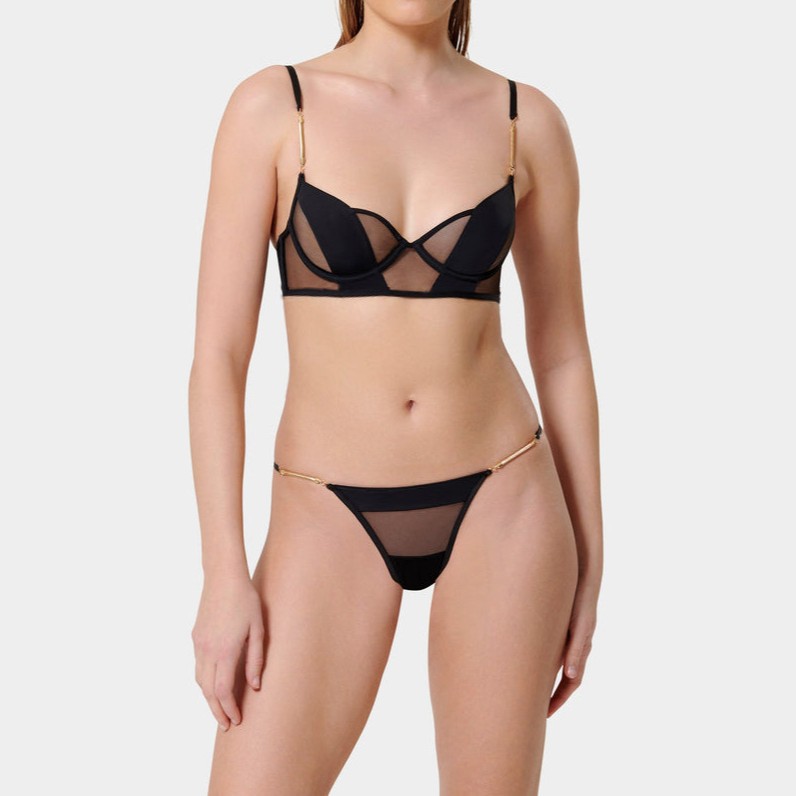 Thin Sexy Lingerie Wholesale Chain Push up Bra Manufacturer See Through Lingerie Set Factory Directly