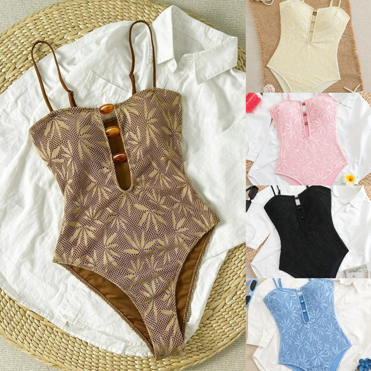 Wholesale Summer Bikini Bohemian Vacation Bikini Sexy Backless One Piece Swimsuit for Women