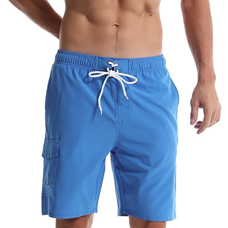 Summer Solid Color Beach Shorts Mesh Breathable Quick Dry Shorts Waterproof Sports Casual Pants