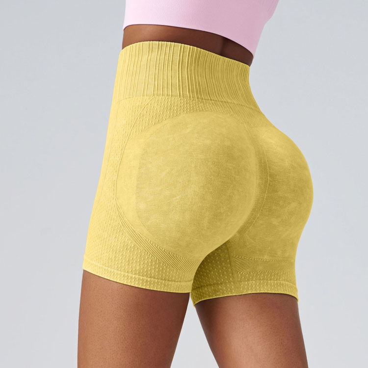 Hot Selling Women Summer High Waist Tummy Control Solid Color Short Comfortable Yoga Shorts