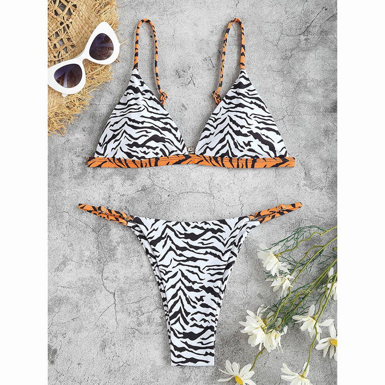 New Product Explosion New Leopard Print Split Sexy Women Brazilian Bikini Swimsuit