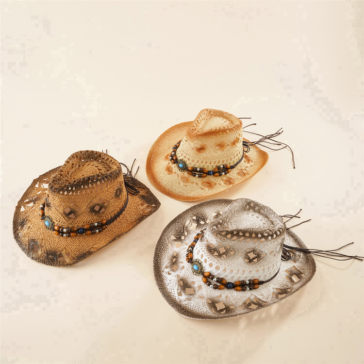 Fashion  Braided Decoration Summer Vacation Hat Sun Shade Straw Hat