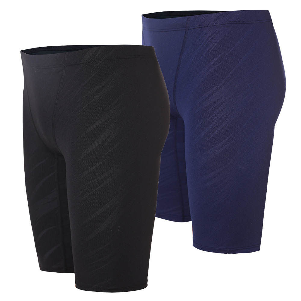 Long Lasting Anti Chlorine Professional Swimming Trunks for Swimming Pools Mid Leg Men's Swimming Trunks