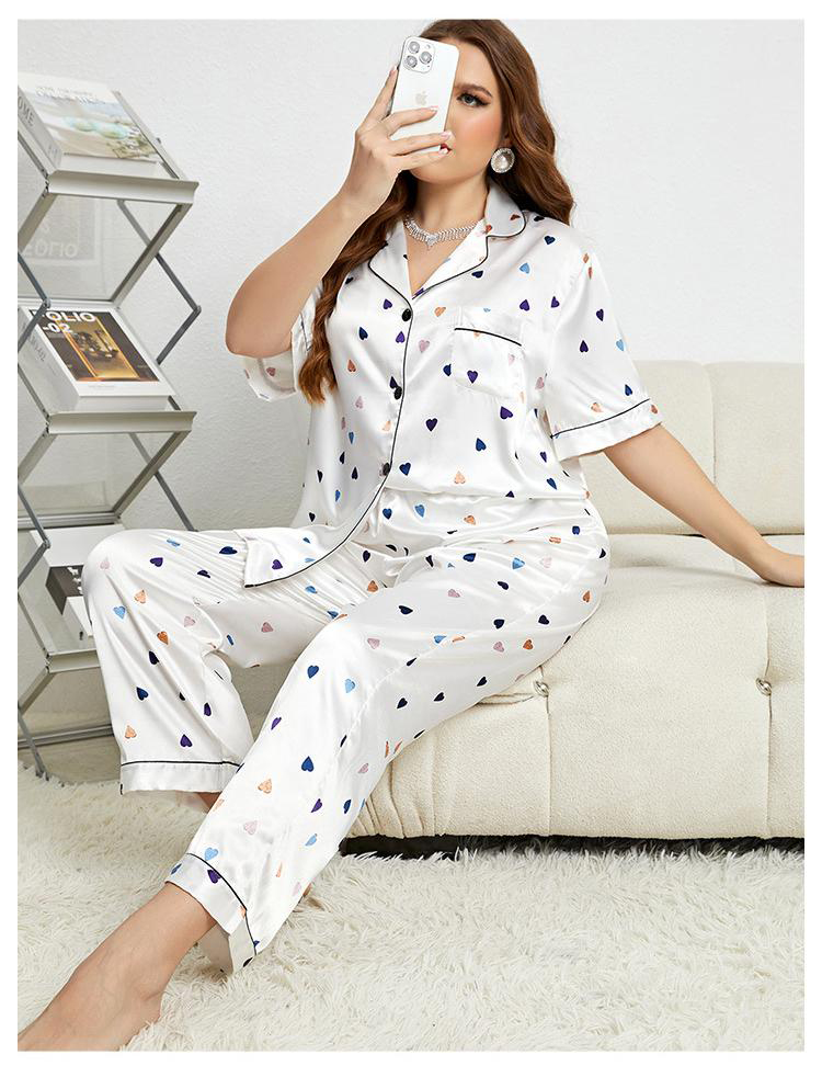 Summer New love Printing Sexy Home Clothes Pajamas Simple Fashion Casual Comfortable Pajamas Set