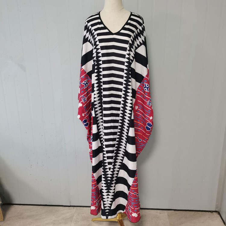 Beach Blouse Loose Robe Resort Dresses Sunscreen Striped Bikini Cover Ups