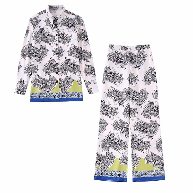 Wholesale Autumn & Winter New Casual Suits Loose Printed Trousers Women Casual Suits