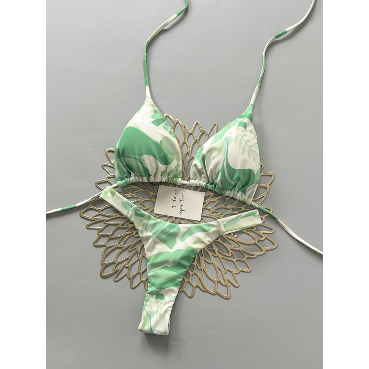 2026 Thong Bikini Sexy Brazilian Style Hawaiian Bikini 2 Piece Set Wholesale New Print Fashion High Quality Swimwear Set