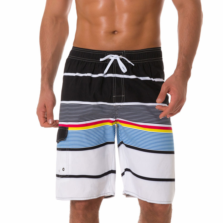 Men Beach Pants Waterproof Sand Proof Large Swimming Pants Seaside Holiday Stripe Surfing Shorts Wholesale