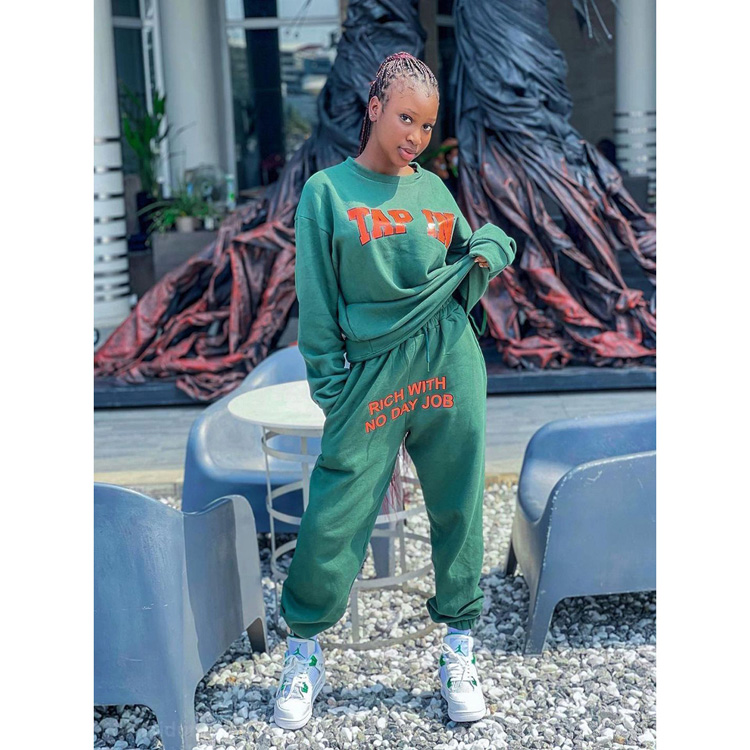Trendy Green Sports Suit Casual Wear Fashion Women's Suit