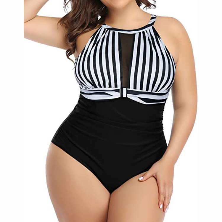 2023 Hot  One Piece Swimsuit Plus Size Lace Ruffle Sexy Swimsuit Women