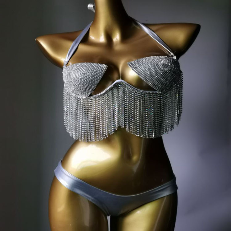 2025 Sexy Nightclub Style Diamond Bikini New Fashion 2 Piece Set Bikini Luxury Fashion Wear