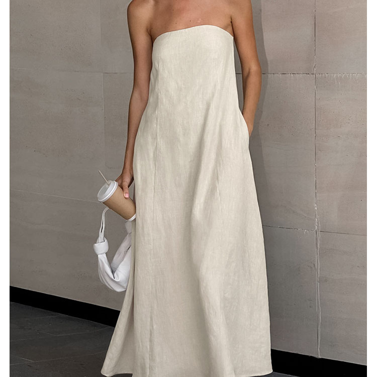 2025 New Arrival Style Summer Long Dress Casual Lace Cardigan Single Button Dress for Women